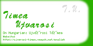 timea ujvarosi business card